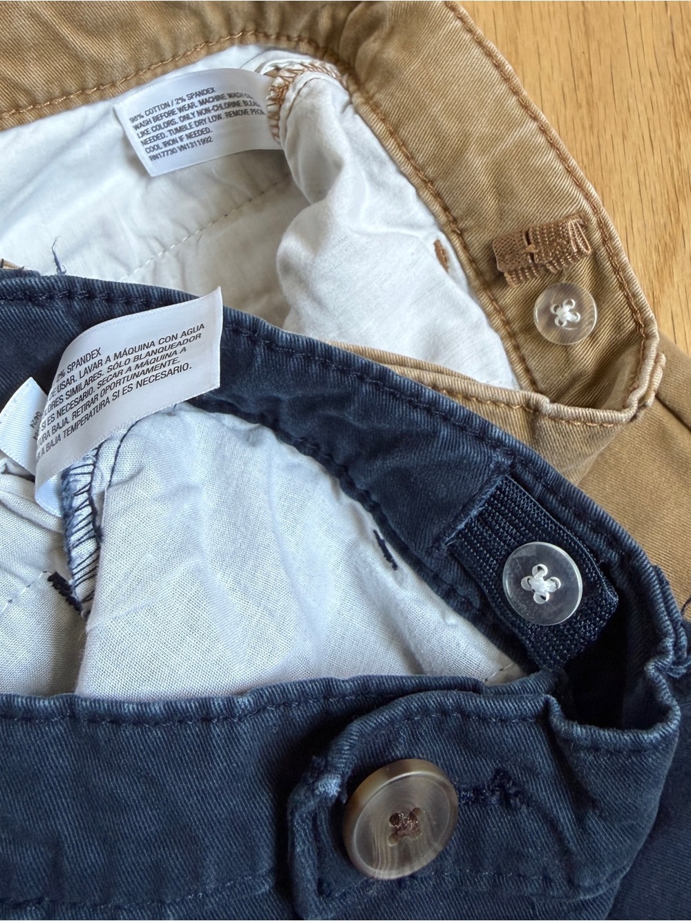 Bundle Cat & Jack Straight Leg Chino Pants Boys Size 10 Blue and Khaki - Picture 8 of 11